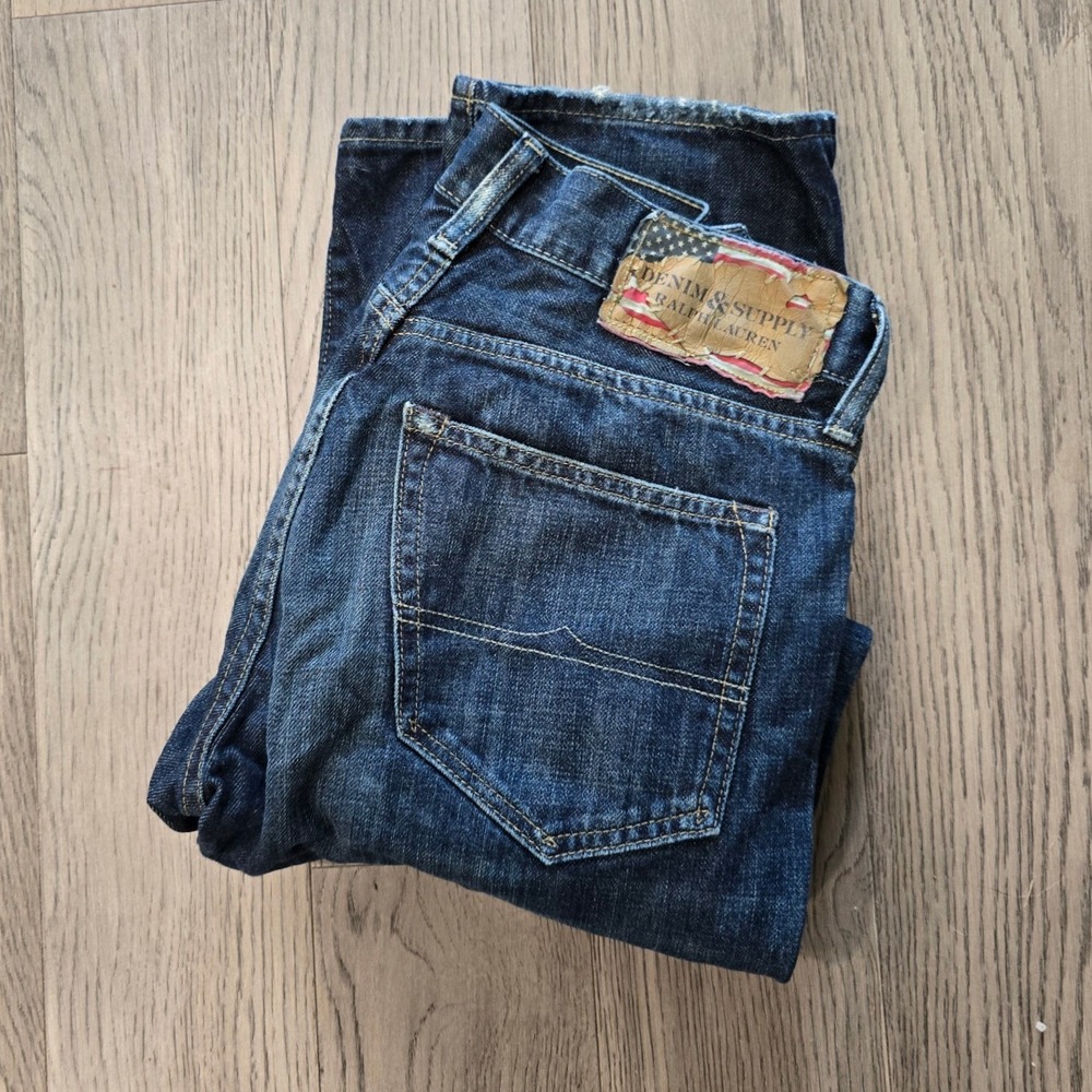 Denim & Supply Ralph Lauren Jeans Mens 30x32(30) Straight Leg Dark Wash Indigo